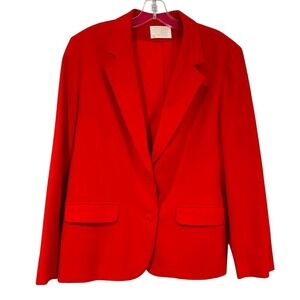Pendleton Vintage Wool Blazer Women's XL Red Classic Preppy Career Y2K‎ Academia